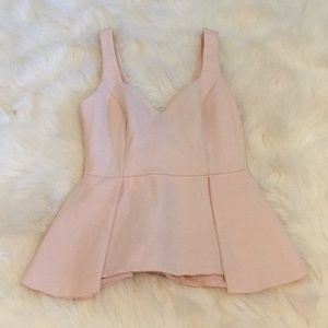Pink peplum top